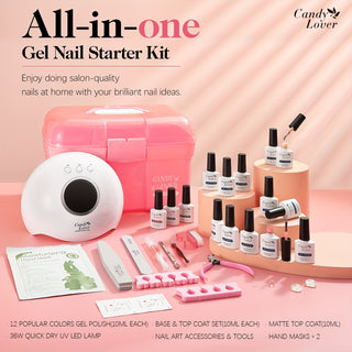  12-Color Gel Nail Polish Kit cashymart