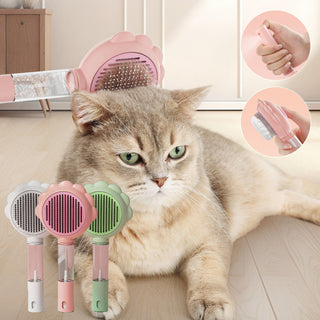  2 In 1 Self-Cleaning Pet Brush Comb with Spray cashymart