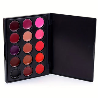  Lip Luxe 15-Color Waterproof Lipstick Palette cashymart