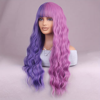  Anime Glam: Stunning Black to Grey Ombre Wavy Wig cashymart