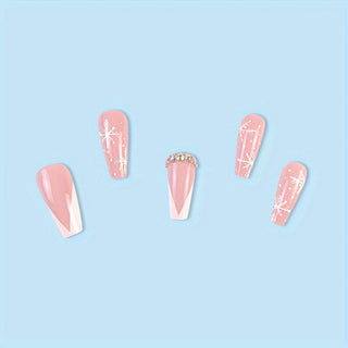  Pink Coffin Press-On Nails cashymart