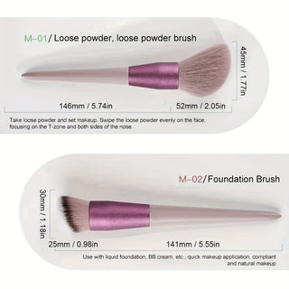  Fluffy Elegance Makeup Brush Collection cashymart