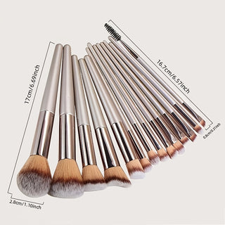  14-Piece Champagne Makeup Brush Collection cashymart