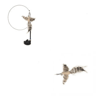  Interactive Feather Pole Toy for Cats cashymart