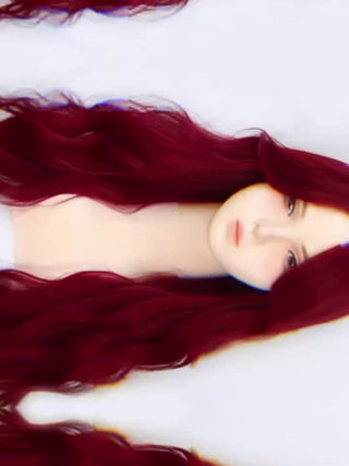  Burgundy Glam: Curly Heat-Resistant Wig cashymart