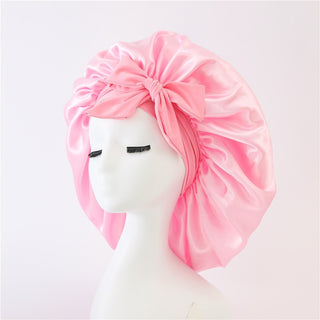  Elegant Satin Bow Elastic Nightcap cashymart