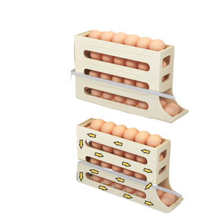  Refrigerator 4-Layer Automatic Egg Roller Sliding Tray cashymart