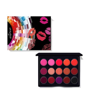  Lip Luxe 15-Color Waterproof Lipstick Palette cashymart