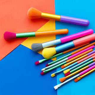  15-Piece Rainbow Makeup Brush Set cashymart