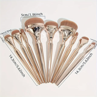  9-Piece Oval Makeup Brush Set cashymart