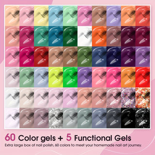  60-Color Gel Polish Set cashymart