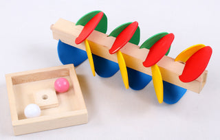  Educational Wooden Leaf Tower Ball Construction Set cashymart