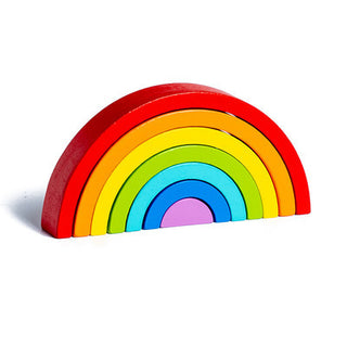  Rainbow Silicone Building Blocks for Early Education cashymart