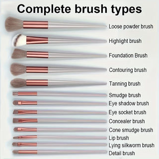  13-Piece Soft Makeup Brush Set cashymart