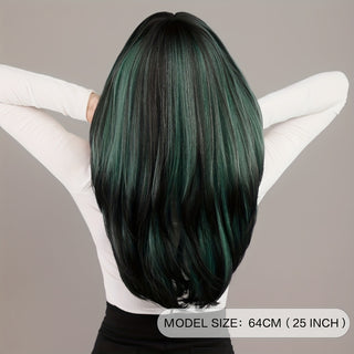  Long Wavy Dark Green Wig - Perfect for Festivals & Daily Glam! cashymart