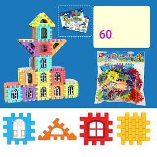  Educational Large Particle Square Plastic Building Blocks for Children cashymart