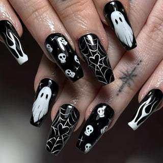  Black Square Press-on Nails cashymart