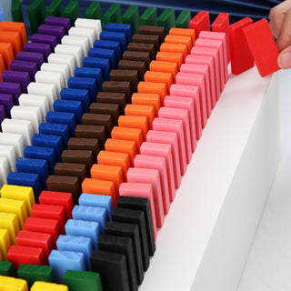  Rainbow Domino Building Set with 12 Bright Colors cashymart