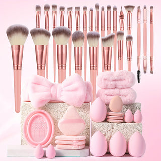  45-Piece Makeup Brush & Sponge Collection cashymart