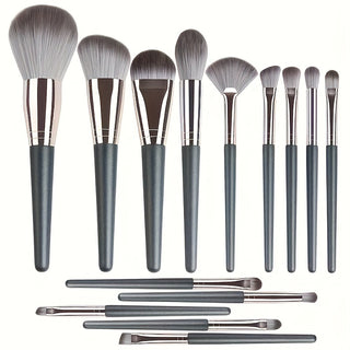  Glamorous Green 14pc Makeup Brush Collection cashymart