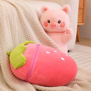  Strawberry and Carrot Plush Toy Pillows cashymart