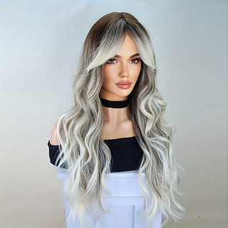  Ombre Brown Blonde Wavy Wig cashymart