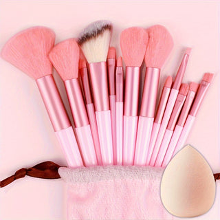  Fluffy Makeup Brush Set & Storage Bag cashymart