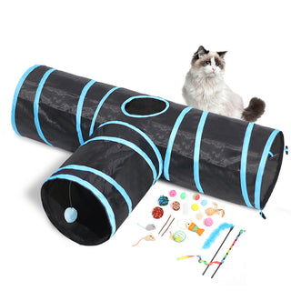  Foldable Cat Tunnel for Entertaining Felines cashymart