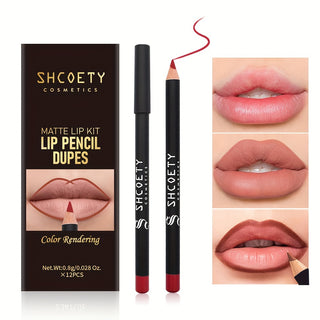  12-Color Matte Lipstick & Liner Set cashymart