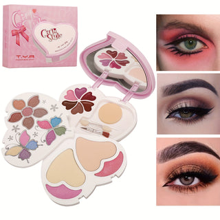  Heart-Shaped Makeup Palette Set cashymart