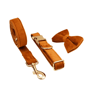  Velvet Dog Collar and Leash Set cashymart