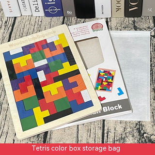  Wooden Tetris Puzzle Educational Toy for Kids cashymart