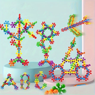  Plum Blossom 3D Snowflake Building Blocks cashymart