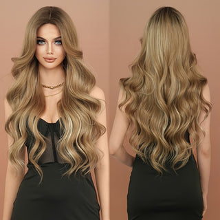  Elegant Ombre Brown Curly Wig cashymart