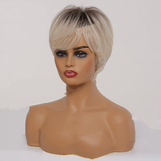  Blonde Ombre Wig with Bangs cashymart