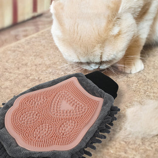  Dual-Sided Pet Bathing Brush and Grooming Glove cashymart