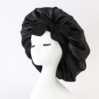  Elegant Satin Bow Elastic Nightcap cashymart