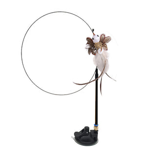  Interactive Feather Pole Toy for Cats cashymart