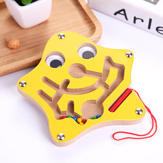  Magnetic Pen Ball Maze Animal Track Educational Wooden Toy cashymart