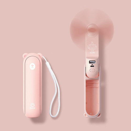  Cool Breeze Companion: Portable Fan with Power Bank Power! cashymart