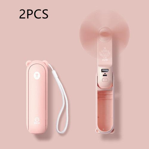  Cool Breeze Companion: Portable Fan with Power Bank Power! cashymart