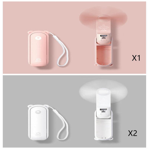  Cool Breeze Companion: Portable Fan with Power Bank Power! cashymart