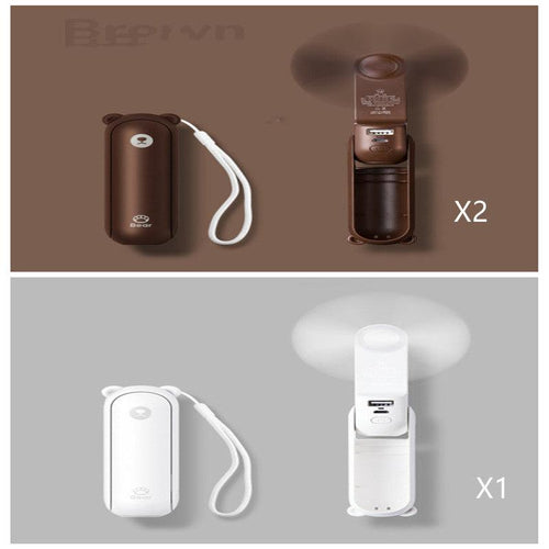  Cool Breeze Companion: Portable Fan with Power Bank Power! cashymart
