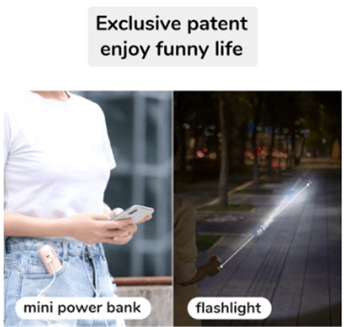  Cool Breeze Companion: Portable Fan with Power Bank Power! cashymart