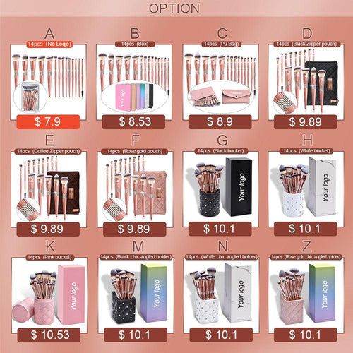  Fancy Makeup Brushes Set cashymart
