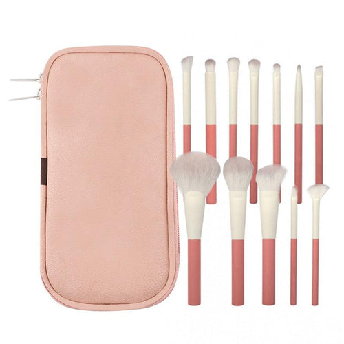  Glamorous Pink 12-Piece Makeup Brush Set for Flawless Beauty cashymart