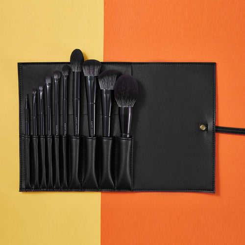  GlamourGlow 10-Piece Luxury Makeup Brush Set with Chic Case cashymart