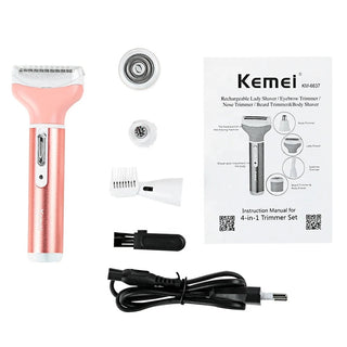  Kemei 4 in 1 Rechargeable Trimmer Set cashymart