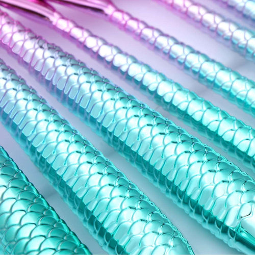  Mermaid Makeup Brush Set cashymart