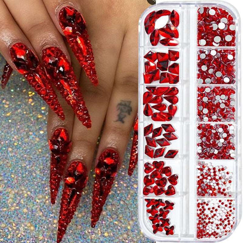  Multi-Color 3D Nail Art Rhinestones cashymart